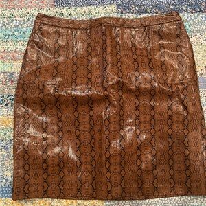 NWT Eloquii Faux Leather Snakeskin Print Skirt Size 22